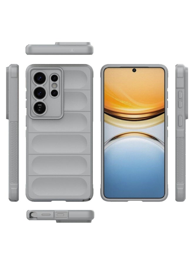 جراب موبايل ماجيك شيلد  سيليكون مضاد للصدمات وحمايه للكاميرا متوافق  Samsung Galaxy S26 Ultra (رمادي) - Image 3