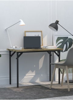 RIGID Steel Folding Table with Wooden Top Black 71x100x50cm  - Image 2