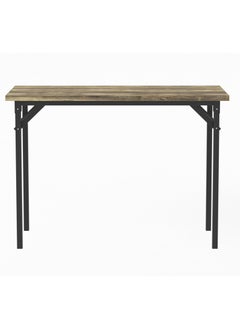 RIGID Steel Folding Table with Wooden Top Black 71x100x50cm  - Image 3