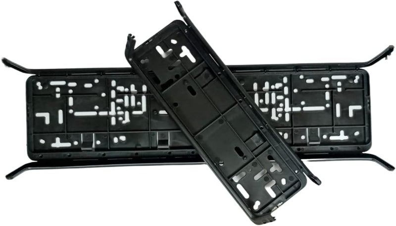 ETAVA Sport Car Number Plate License Frame Set – Mini & Long Size Decorative Plate Cover | Luxurious Premium Look | Universal Fit for UAE Vehicles | Set of 2 (31 × 10 cm + 53 × 13 cm) إطار لوحة سيارة - Image 5