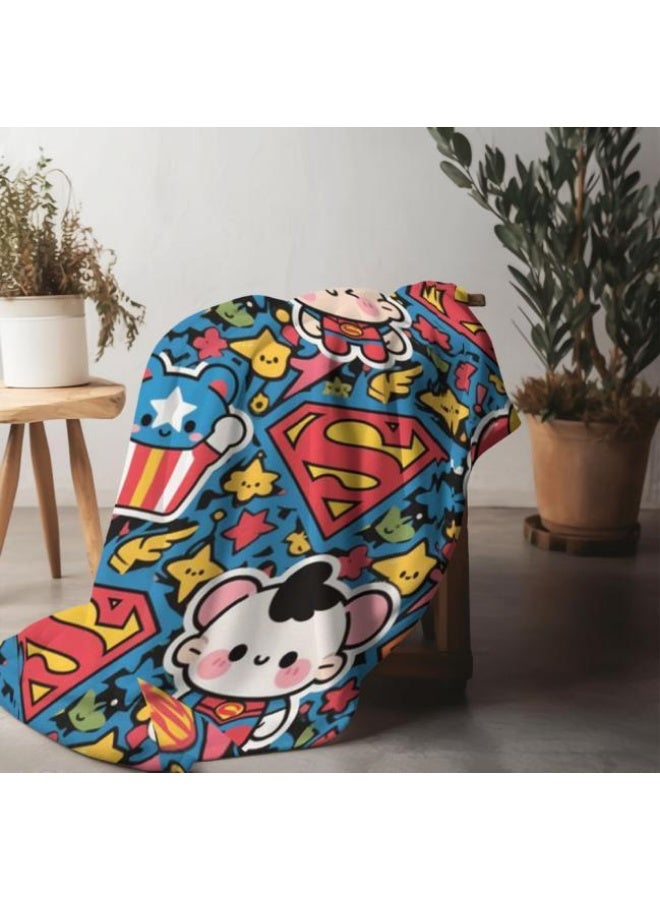 عام بطانية رقيقة من الفانيلا الكرتونية للأطفال والرضع (دافئة ومريحة، ومناسبة للنوم والألعاب) 70 سم * 100 سم - Image 3