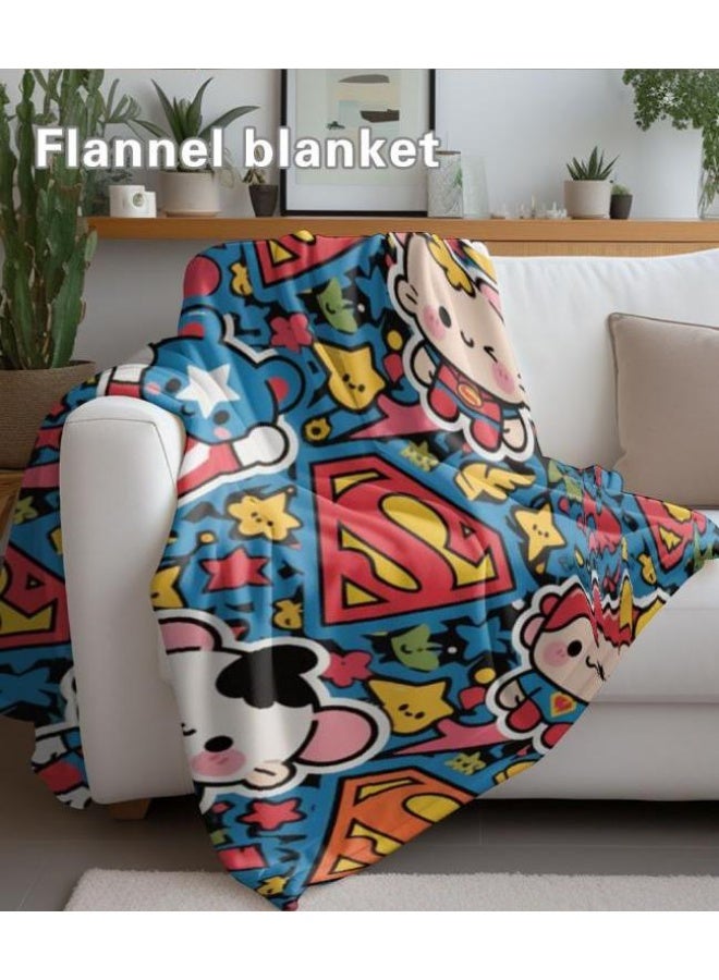 عام بطانية رقيقة من الفانيلا الكرتونية للأطفال والرضع (دافئة ومريحة، ومناسبة للنوم والألعاب) 70 سم * 100 سم - Image 4