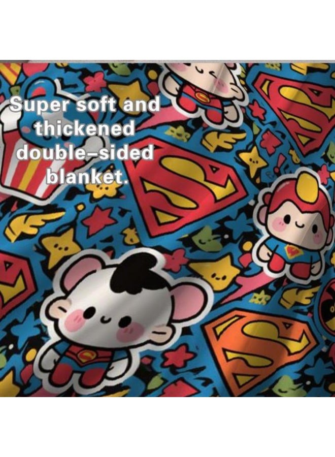 عام بطانية رقيقة من الفانيلا الكرتونية للأطفال والرضع (دافئة ومريحة، ومناسبة للنوم والألعاب) 70 سم * 100 سم - Image 5