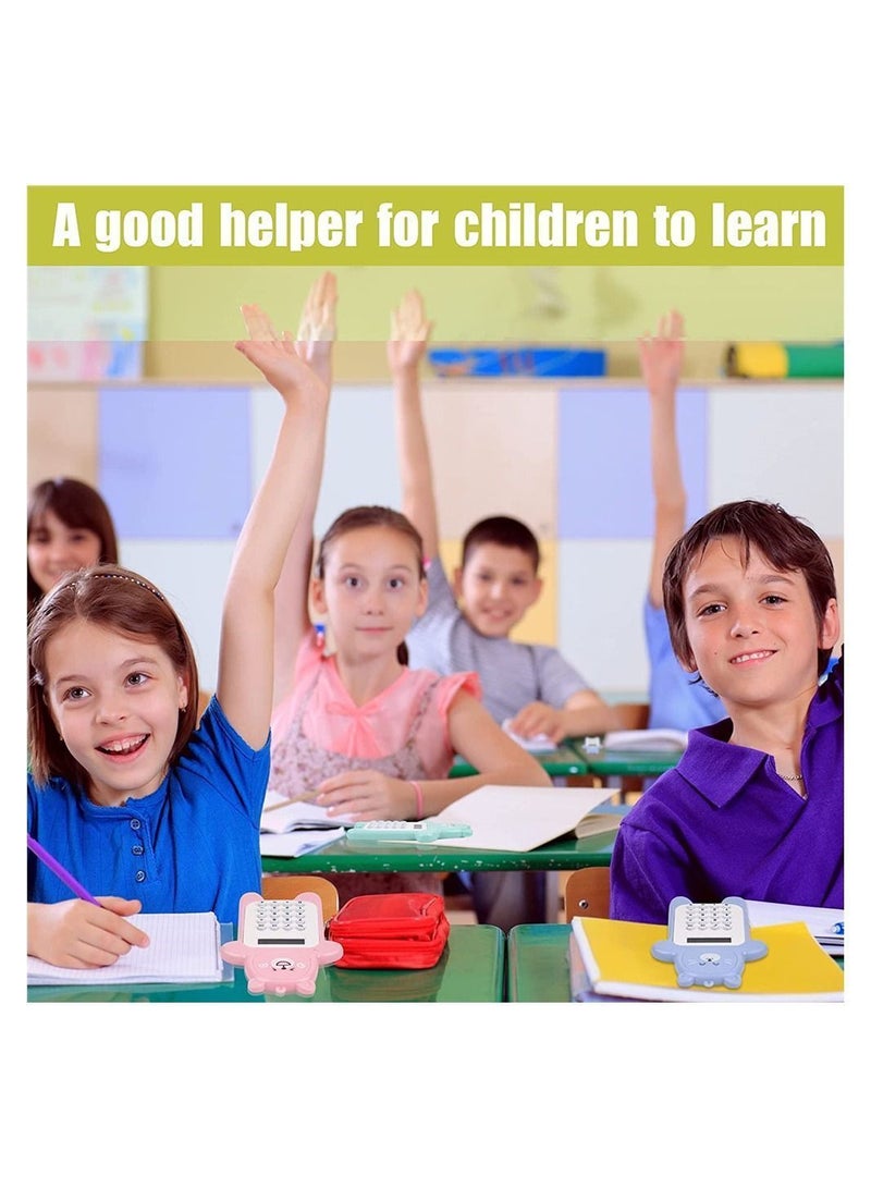 Y&D 3 Packs Basic Calculator Creative 8-Digit Display Beginner Portable Cartoon Bear Style Rubber Button Pocket Size for Desktop Home Office Students Supplies - Image 4