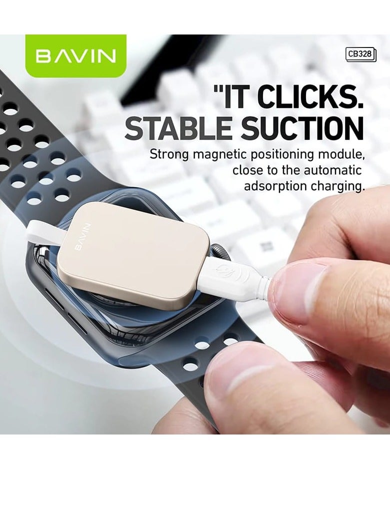BAVIN CB328 Mini Portable Magnetic Wireless Charger for Smart Watch w/ 3W Max Output Widely Supports iWatch - Image 1