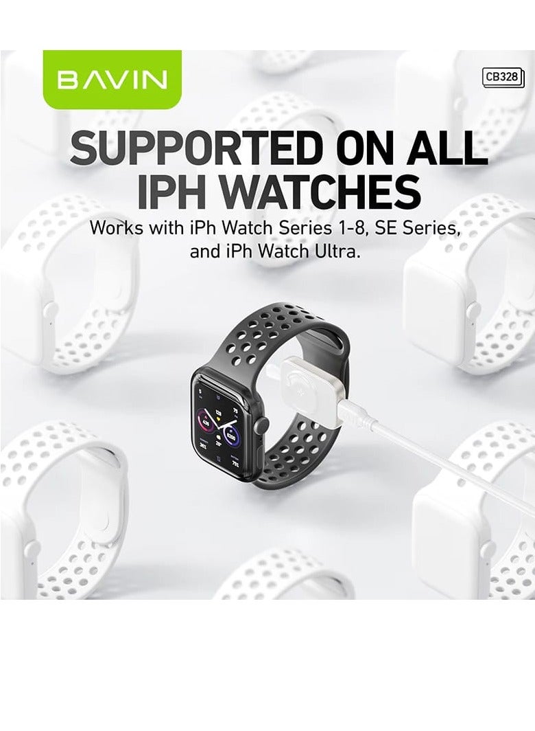 BAVIN CB328 Mini Portable Magnetic Wireless Charger for Smart Watch w/ 3W Max Output Widely Supports iWatch - Image 5