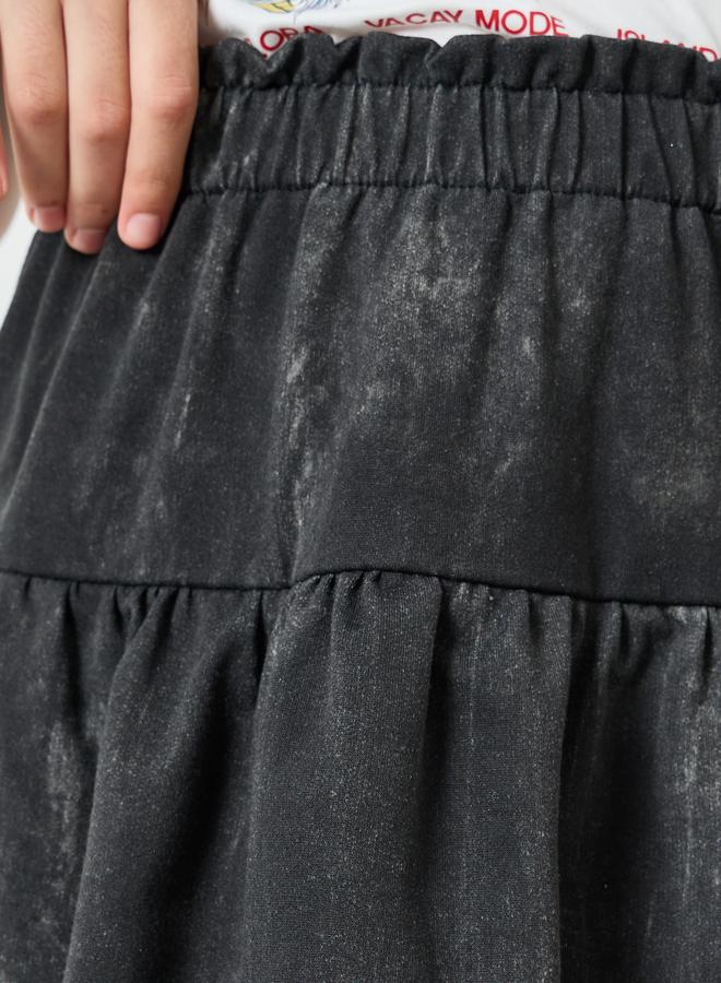 Styli Girls Tiered Cotton Mini Skirt - Image 3