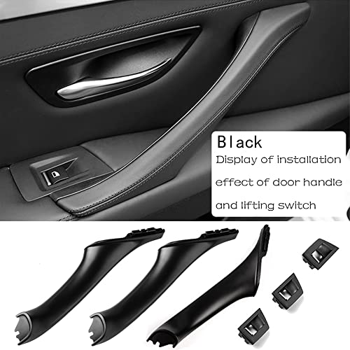 CHUANGHUI Car Door Handle Cover for BMW 5 Series F10 2011-2016 Interior Door Handles Replace Trim Cover 520i 528i 530i 535d 535i 550i (Black) - Image 3