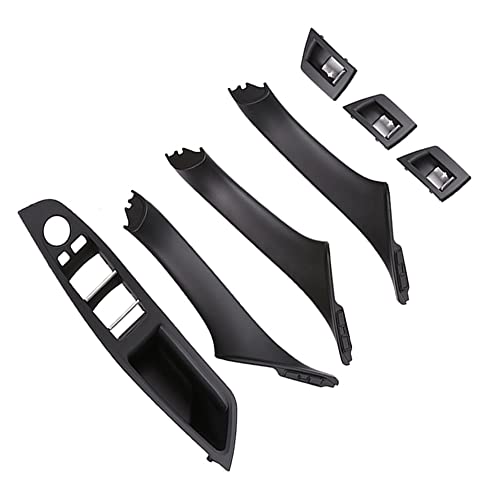 CHUANGHUI Car Door Handle Cover for BMW 5 Series F10 2011-2016 Interior Door Handles Replace Trim Cover 520i 528i 530i 535d 535i 550i (Black) - Image 4