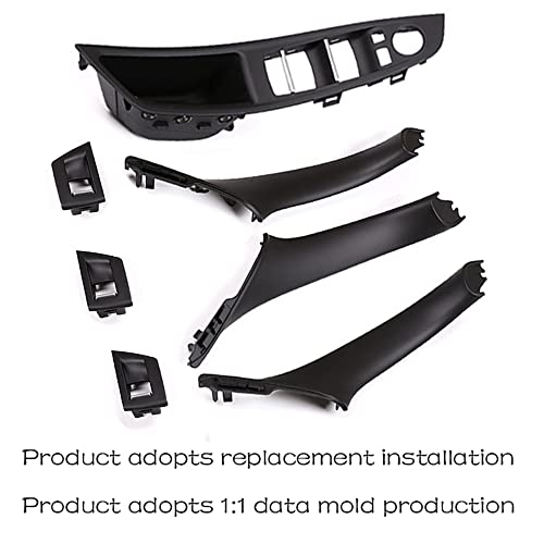 CHUANGHUI Car Door Handle Cover for BMW 5 Series F10 2011-2016 Interior Door Handles Replace Trim Cover 520i 528i 530i 535d 535i 550i (Black) - Image 5