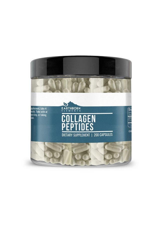 Earthborn Elements Collagen Peptides 200 Capsules, Pure & Undiluted, No Additives - Image 1
