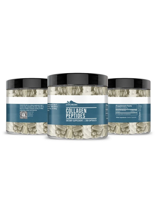 Earthborn Elements Collagen Peptides 200 Capsules, Pure & Undiluted, No Additives - Image 4