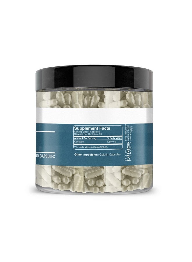 Earthborn Elements Collagen Peptides 200 Capsules, Pure & Undiluted, No Additives - Image 3