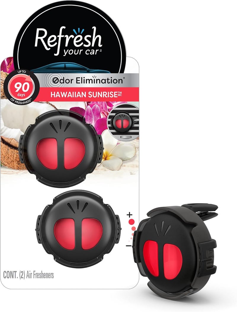 RefreshYourCar Refresh Your Car! Mini Oil Diffuser, 2 Per Pack, Hawaiian Sunrise - Image 1