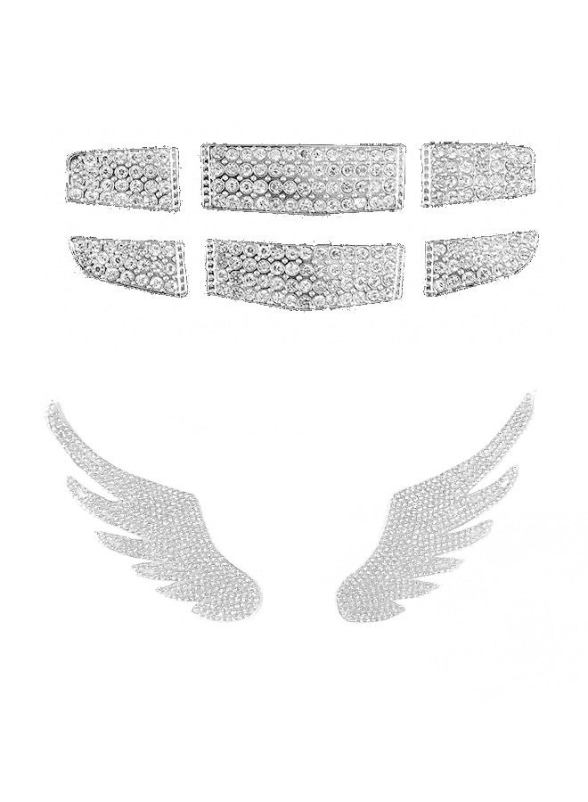 Generic Diamond Car Steering Wheel Logo Caps Diamond Wings for Geely Car Decoration - Image 1
