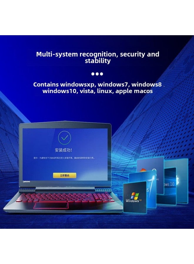 Multifunctional 7-in-1 DVD Burner USB3.0/TYPE-C Interface Mobile Optical Drive-Color:Black-Specifications:HOB Multi-function External Optical Drive BD-RE Blue Light - Image 3