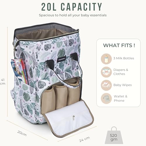 MAMMA Diaper Bag for Mothers for Travel, Baby Bag for Mother Travel, Hospital Bag for Delivery Women, Baby Diaper Bag for Mom, 12 Pockets Diaper Bags for Mothers with 9 Months Warranty - Image 3