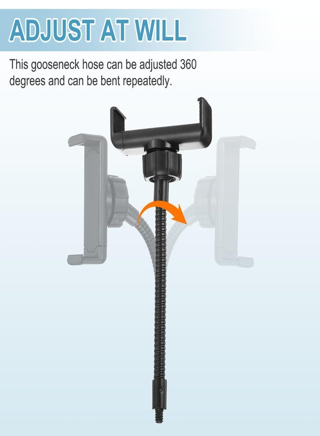 PATIKIL 7.9" Flexible Adjustable Gooseneck with Phone Clip, 1/4" Male Threaded Gooseneck Arm for Most Holder Threaded Adapter, Black - Image 3