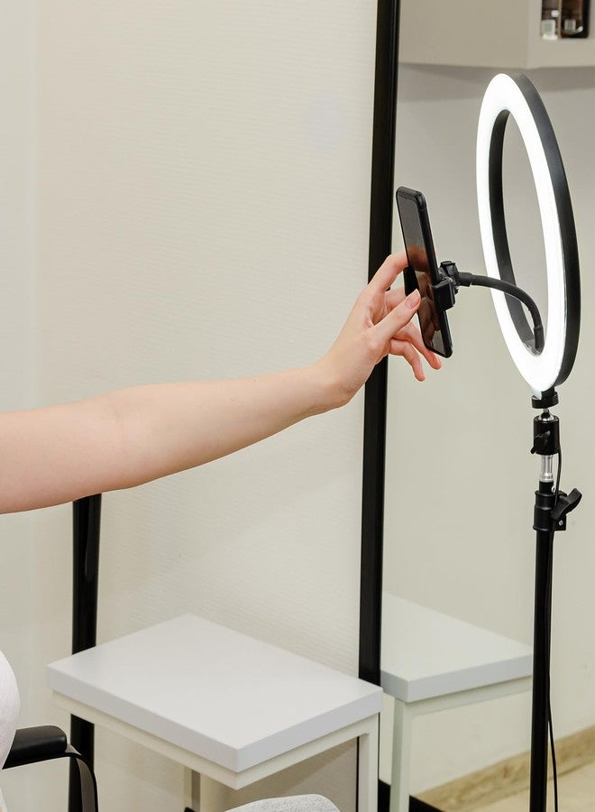 PATIKIL 7.9" Flexible Adjustable Gooseneck with Phone Clip, 1/4" Male Threaded Gooseneck Arm for Most Holder Threaded Adapter, Black - Image 4