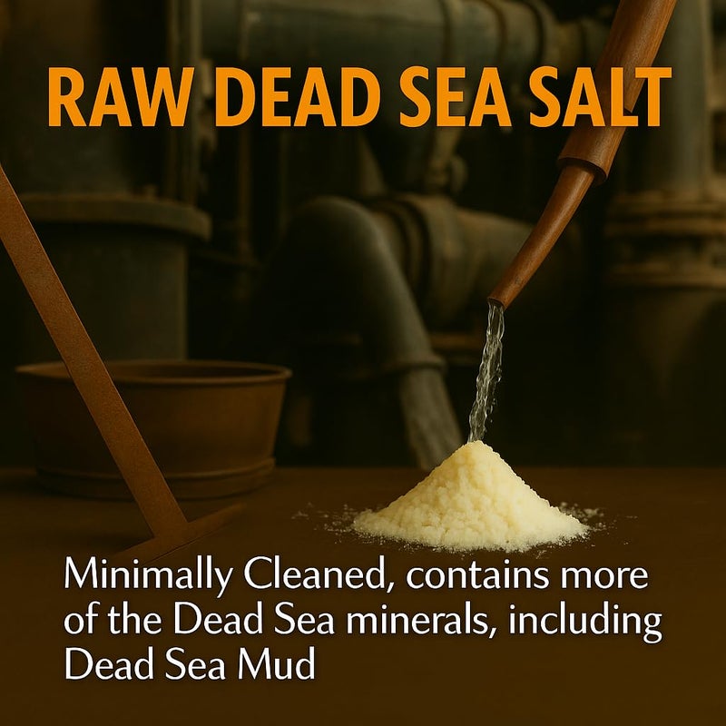 Aromasong Raw Dead Sea Bath Salt - Minimally Cleaned, Contains More Dead Sea Minerals Including Dead Sea Mud - 100% Pure & Natural Dead Sea Salts for Soaking 5 LB - Bulk Resealable Pack - Image 2