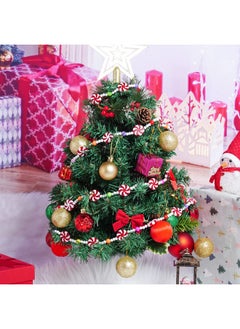 obmwang obmwang 10 Feet Christmas Candy Garland Red and White Peppermint Candy Beaded Garland Christmas Tree Candy Garland Hanging Ornaments for Xmas Party Supplies Holiday Favors  - Image 5