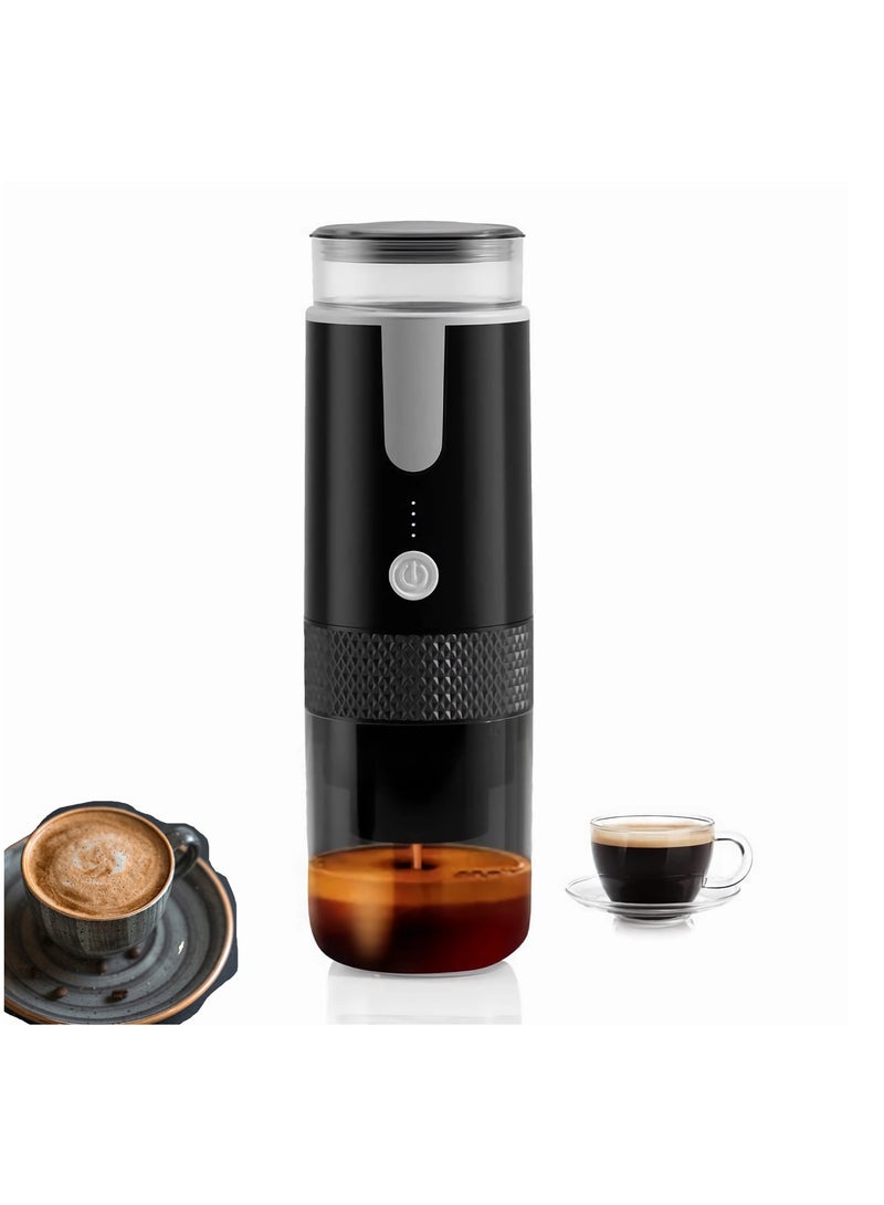 SYOSI Portable Electronic Coffee Maker, Rechargeable Espresso Machine, Mini Car Coffee Make Using Ground Coffee & Espresso Pods for Travel Camping Office Home - Image 1