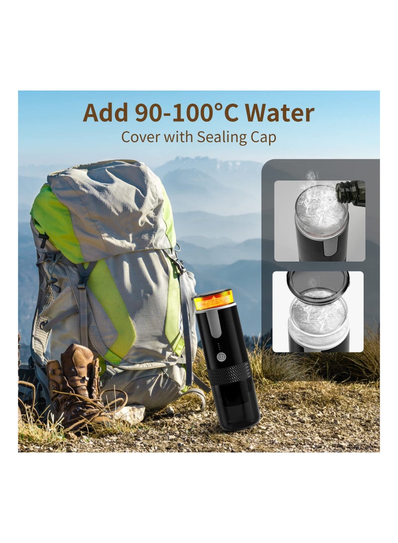 SYOSI Portable Electronic Coffee Maker, Rechargeable Espresso Machine, Mini Car Coffee Make Using Ground Coffee & Espresso Pods for Travel Camping Office Home - Image 5