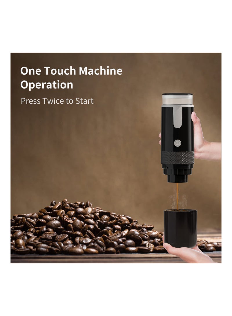 SYOSI Portable Electronic Coffee Maker, Rechargeable Espresso Machine, Mini Car Coffee Make Using Ground Coffee & Espresso Pods for Travel Camping Office Home - Image 2