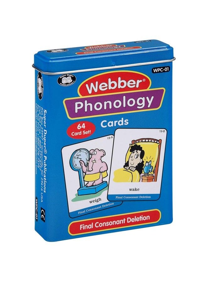 Super Duper Publications Webberillustrated Phonology Final Consonant Deletion Minimal Pair Card Deck ; Educational Learning Resource For Children  - Image 1