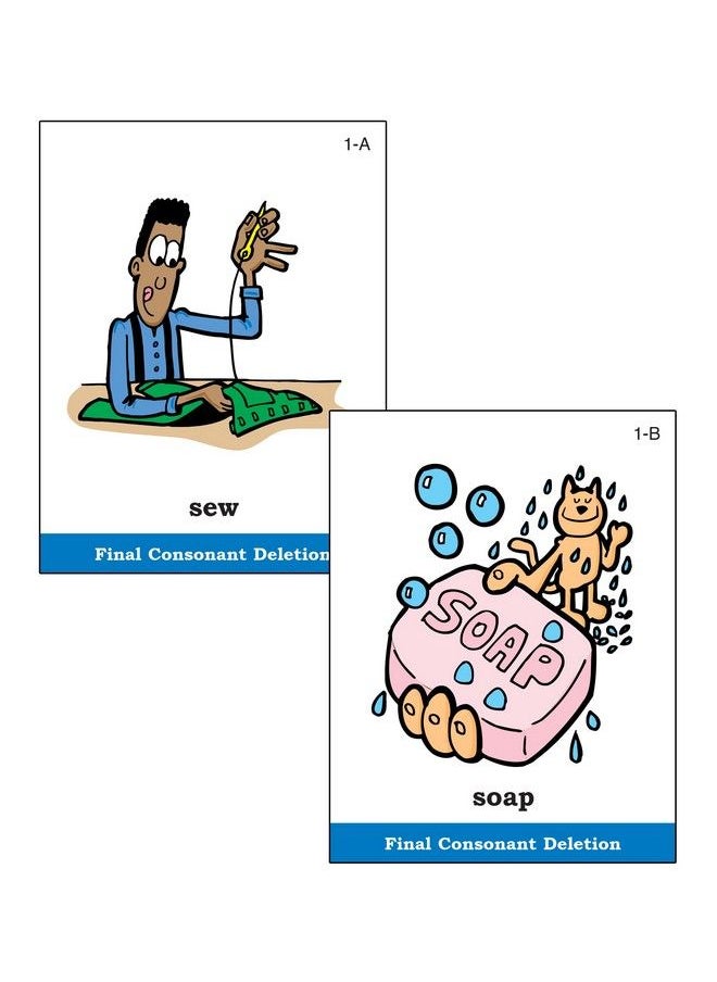 Super Duper Publications Webberillustrated Phonology Final Consonant Deletion Minimal Pair Card Deck ; Educational Learning Resource For Children  - Image 3