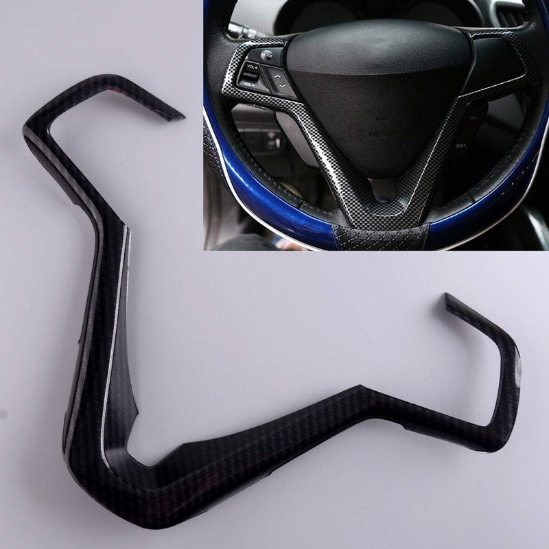 DEMULAX Carbon Fiber Steering Wheel Trim for Hyundai Veloster - Image 5