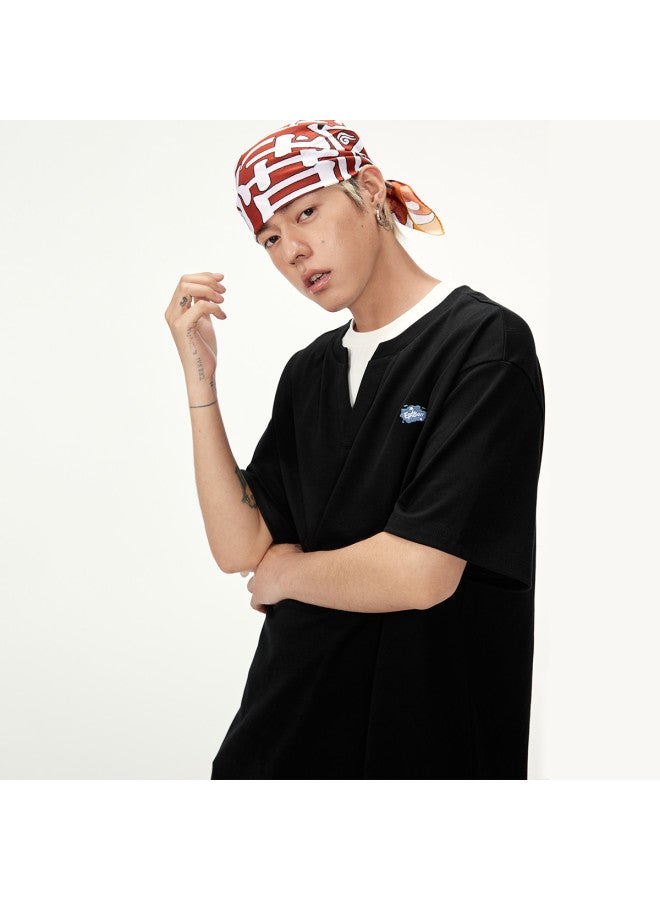 EPTISON Cooling T-shirt Women 2025 Summer Campus Style Fake Two-piece Embroidered Quick-dry Ladies T-shirt Short Sleeve Summer Top - Image 4