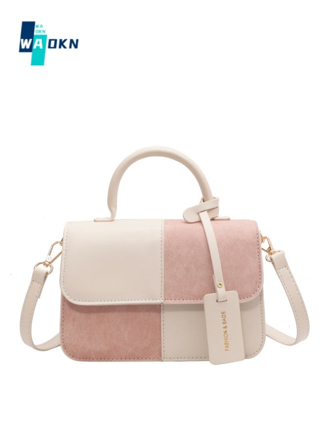 WAOKN Women's Designer Contrasting Shoulder Bag, Ladies Fashionable and Trendy Tote Bag Handbag Clutch Bag Carrying Bag, High-end Texture Small Square Bag Crossbody Bag Sling Bag Side Bag  - Image 1