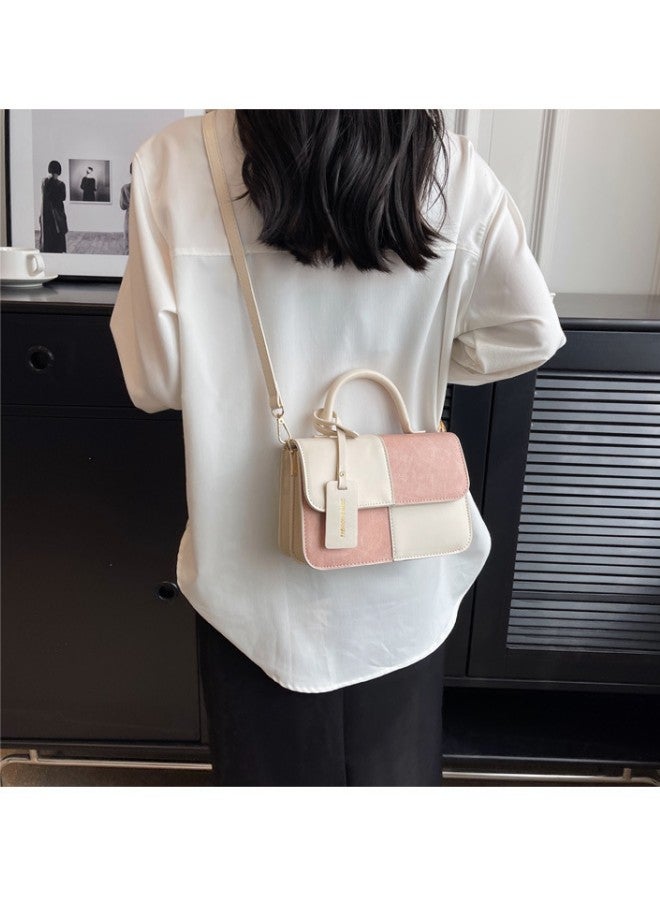 WAOKN Women's Designer Contrasting Shoulder Bag, Ladies Fashionable and Trendy Tote Bag Handbag Clutch Bag Carrying Bag, High-end Texture Small Square Bag Crossbody Bag Sling Bag Side Bag  - Image 2