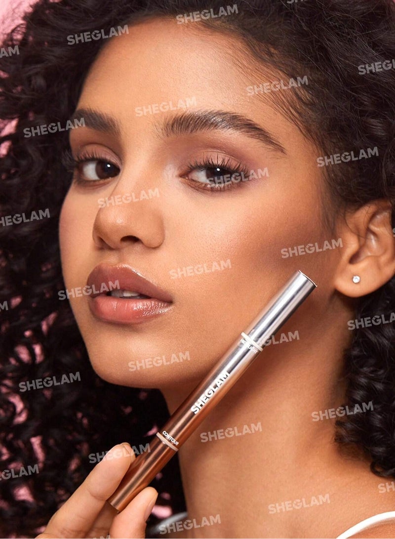 SHEGLAM Fine Line 2-In-1 Nose Contour & Highlight Pen - Chestnut Multicolor - Image 5