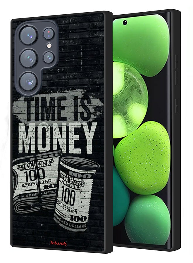 Tolwak Samsung Galaxy S23 Ultra 5G Protective Case Cover Time Is Money - Image 1