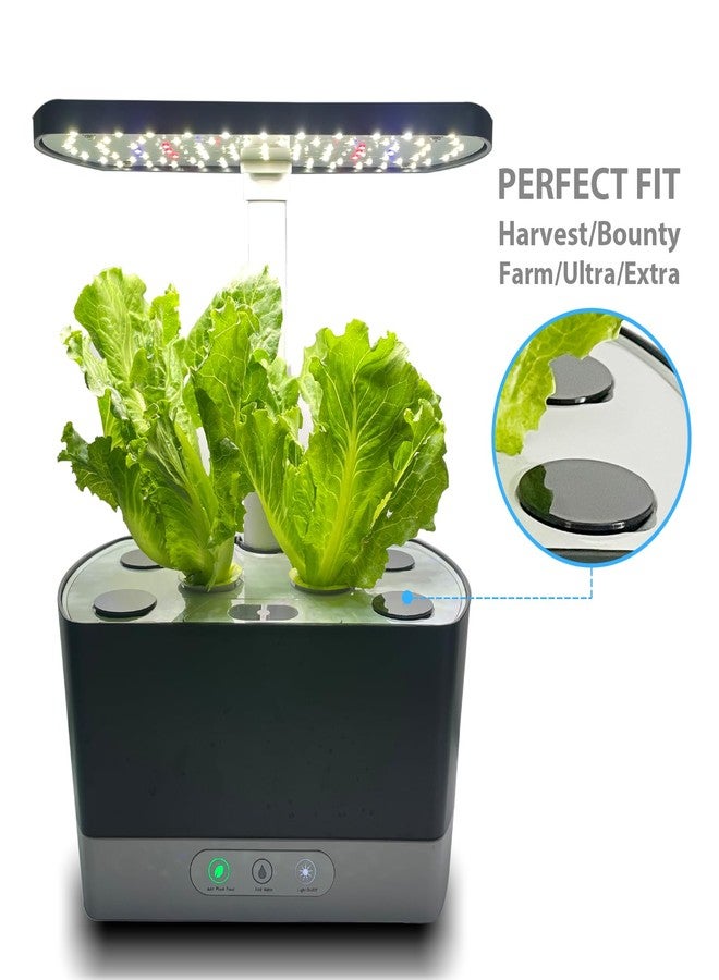 طقم فواصل نباتات Ulrempart متوافق مع جميع موديلات AG Garden Harvest وBounty وFarm وExtra وUltra، يشمل فتحات منصة الزراعة، وأغطية فواصل المنصات، وملحقات أخرى، عبوة من 25 قطعة باللون الأسود. - Image 2