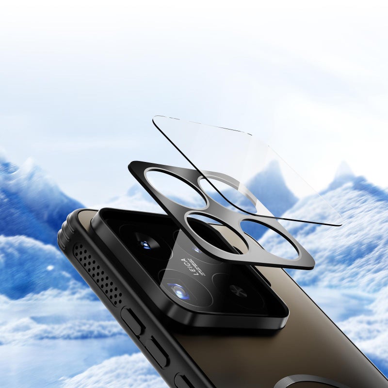 erorex For Xiaomi 15 ABEEL Heat Dissipation Frosted MagSafe Phone Case with Lens Film(Silver) - Image 4