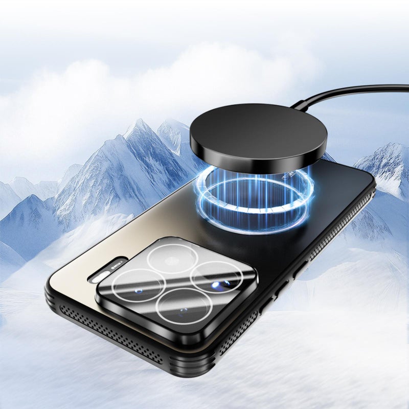 erorex For Xiaomi 15 ABEEL Heat Dissipation Frosted MagSafe Phone Case with Lens Film(Silver) - Image 3