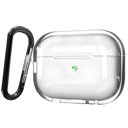 skysia Transparent Case for Airpods Pro 2 – Clear Soft Silicone Protective Cover with Keychain, Shockproof, Anti-Yellowing, LED Visible, Wireless Charging Support (Pack of 1) - Image 1