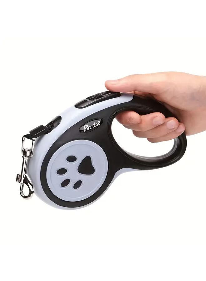 Black Small Retractable Dog Leash with Durable Nylon One Button Control for Outdoor Walks and Travel - Image 4