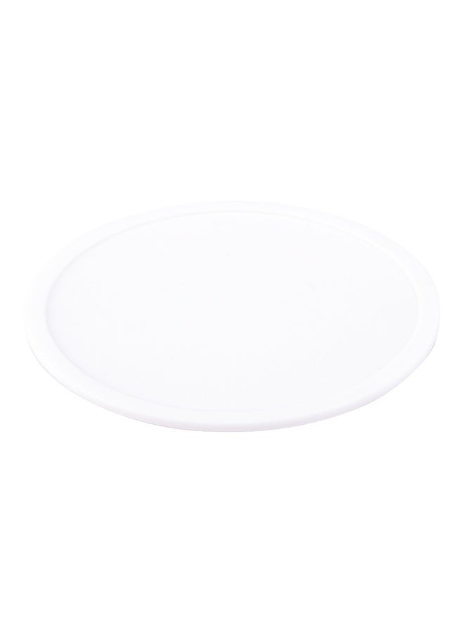 Restaurantware Drink Coasters, 6 Nonslip Rubber Coasters - Durable, To Protect Wooden Tables, Desks, And Bars, White Silicone Table Top Coasters, No More Water Rings, Dishwasher-Safe  - Image 1
