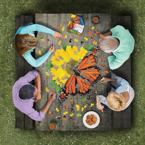 Madd CAPP I Am Butterfly 300 Piece Puzzle InsectShaped Jigsaw 25 X 24 Finished Size Poster Reference Educational Fun Facts Booklet - Image 5