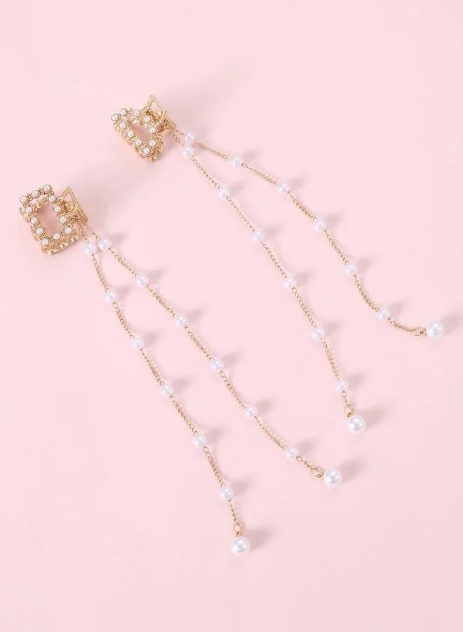 Take Two Set of 2 - Beaded Chain Hair Claw