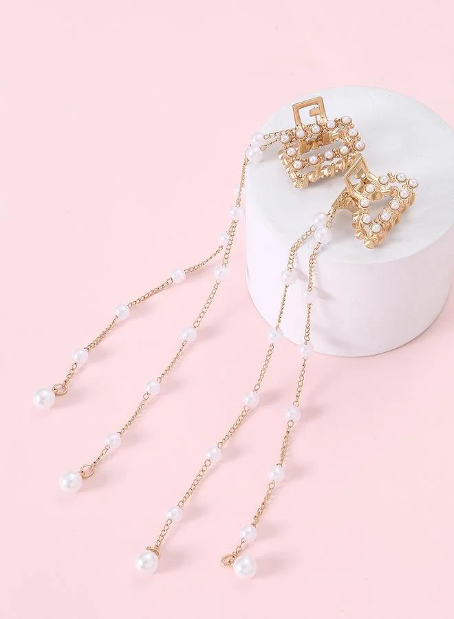 Take Two Set of 2 - Beaded Chain Hair Claw
