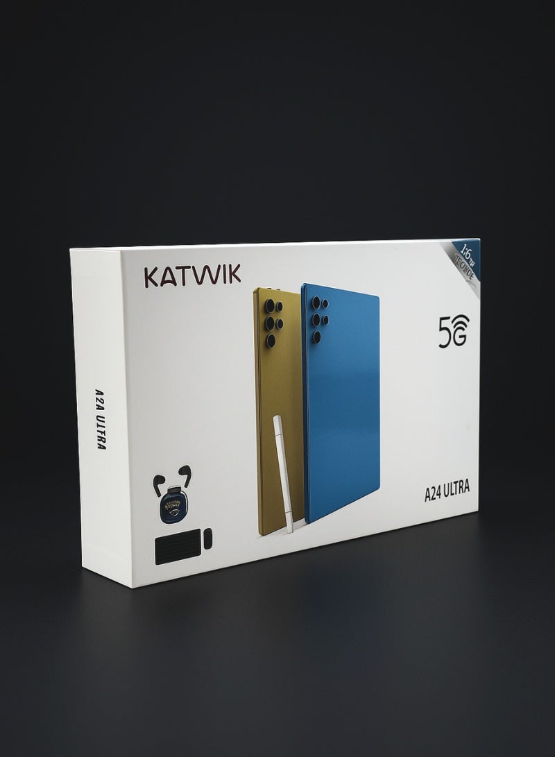 KATWIK A24 ULTRA Smart PC Tablet for Kids Education, 10.1 Inch Display, Wireless Keyboard & Mouse, Flip Cover, Bluetooth Earbuds, Pen, C-Type Charger - Image 3