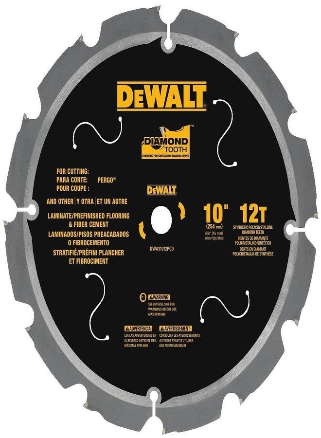 DEWALT DWA31012PCD 12T PCD Tipped Laminate Cutting Blade, 10"