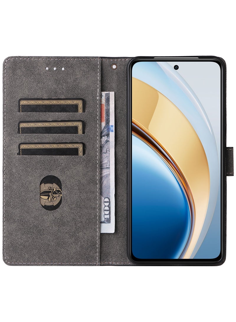 For ViVO V40 Lite 5G Cover with Hand Strap, PU Leather Full Body Protection Shockproof Flip Mobile Cover, RFID Anti-theft Brush Folio Wallet Case - Image 5