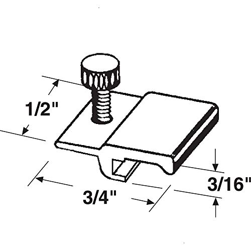 Prime-Line مشابك لوحة باب العاصفة Prime-Line PL 7959 3/16 بوصة مع براغي، تشطيب مصقول (8 عبوة) - Image 2