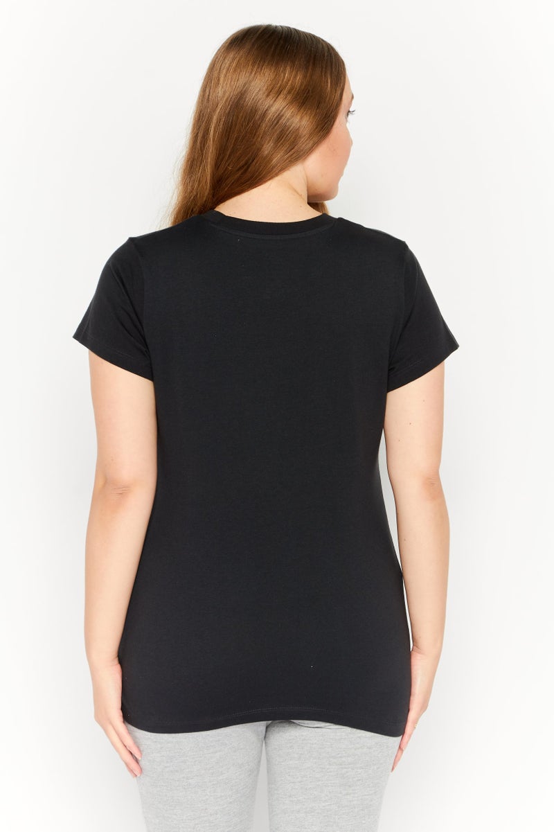 New Balance Women Sportswear Fit Short Sleeves Training T-Shirt, Black - Image 2